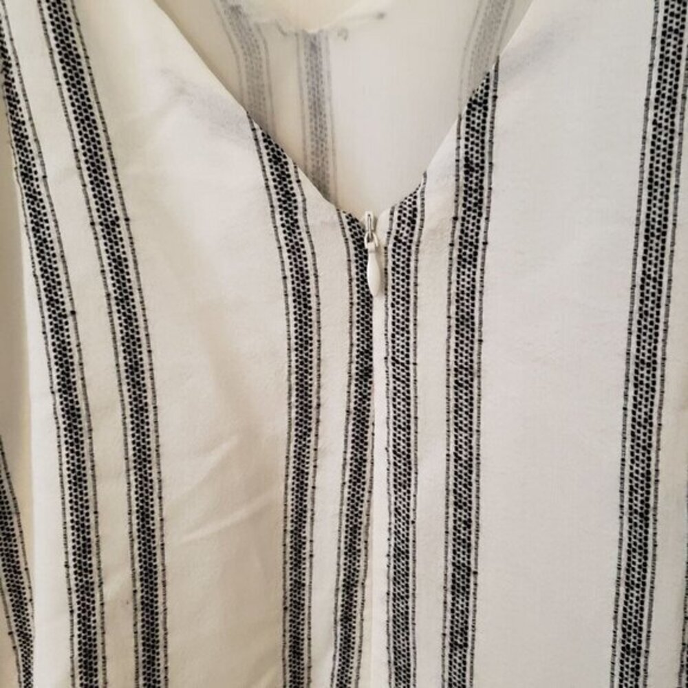 ASTR  Womens Midi Dress‎ Pre-Owned Size Small  Cream Black Lined - Picture 9 of 12